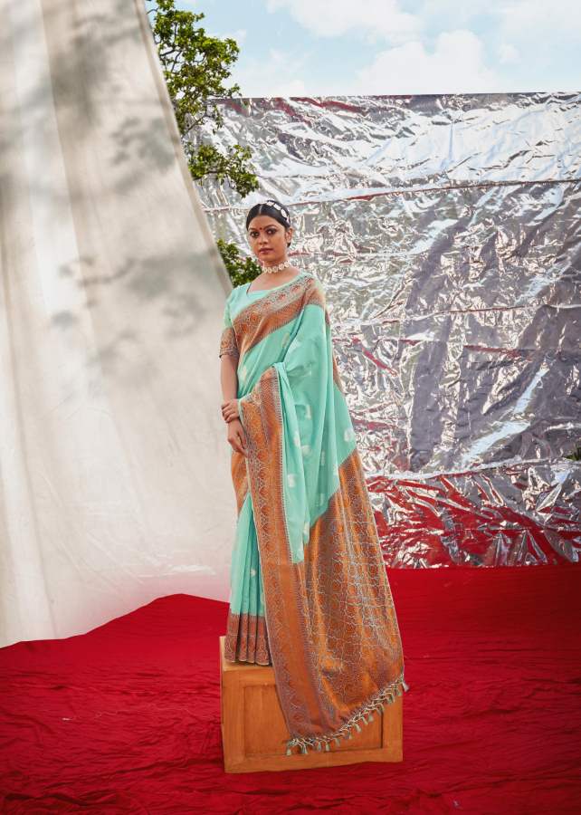 Shangrila Kasabh Zari Linen 18 Weaving New Fancy Festive Wear Saree Collection